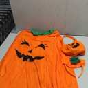 3 PCS Pumpkin Costume for Women,Halloween Pumpkin Poncho for Adults,Halloween Costume for Women with Accessories