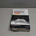 HIEEY 3 Way Mirror for Hair Cutting with LED,360 Trifold with Height Adjustable Telescoping Hooks,and 5X Magnification,for Makeup and Styling (Black)