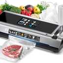 90KPa Portable Vacuum Sealer Machine for Food, One-Touch Open Lid, Detachable & Easy to Clean, Vertical Placement Saves Space, Powerful Suction for Freezer Bags & Food Storage
