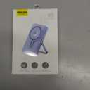 Wireless Portable Charger 10000mAh,3-in-1 Magnetic Power Bank with Built-in Cables LED Display,22.5W Fast Charging Mag-Safe Battery Pack for iPhone 15/14/13/12, Apple Watch Series, Airpods (Purple)