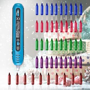 allsun Non-Contact Christmas Light Tester with 50pcs 2.5V Bulbs, 12-600Vac Fixer Fuse Detector