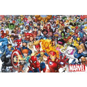 Marvel Comics The Marvel Lineup 2023 Wall Poster, 34L" x 22.4W", Unframed Version