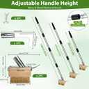 Crack Weeder, Stainless Steel Manual Crevice Weeding Tool, 63 Long Handle Moss Remover Tool, Weed Puller for Sidewalk Paver Deck Boards, Gardening Tool for Removing Grass and Weeds from Deck Garden