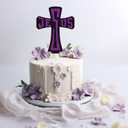 Jesus Cross Cake Topper, He is Risen, Jesus Easter Party Decor, Religious Holiday Cake Decorations, Spring Easter Festival Party Decorations Glitter