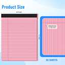 5pcs Legal Pads 8.5 x 11, Notepads 8.5 x 11 Inch,30 Sheets/Pack, Color Note Pads Clear Print Writing Pads of Paper, Memo Pads , Perforate Legal Notepads Paper , Wide Ruled Lined with Sturdy Back