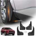 Powerty Custom Fit for Mud Flaps Toyota RAV4 2025 2024 2023 2022 2021 2020 2019 Splash Guards Molded Front and Rear Fender Cover Black ABS 4Pcs Set Hybrid Accessories (Not Fit for 2021 RAV4 Prime)