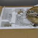 Modern Glass Pendant Light, Copper Finish 3-Light Chandelier for Kitchen Island/Dining, Height Adjustable, E26 Sockets, Bulbs Not Included