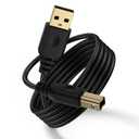 USB Printer Scanner Cable,6FT USB A Male to USB B 2.0 Male Cable High Speed Printer Cord for HP,Canon,Dell,Epson,Brother,Xerox,Samsung,Long USB MIDI Cable for Yamaha Casio Digital Piano,Keyboard