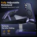 SPIDERCASE Magnetic for Samsung Galaxy S25 Plus Case, [3 Stand Ways][ Military Grade Drop Protection] with Invisible Stand Shockproof Slim Case for Samsung Galaxy S25 Plus 6.7", Purple