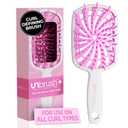 FHI Heat UNbrush Plus  Curly Hair Brush for Gentle & Effective Detangling on Wet or Dry Fragile Hair Types  Detangler Brush w/ 84 UltraFlex Bristles, Ultra-light, Vented, Anti Static Hairbrush (Bubble Gum)
