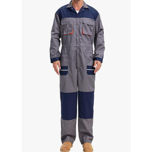 Men's Work Coveralls Multi Pockets Garage Work Jumpsuit Zip Coverall One Piece Workwear Mechanic Overalls, XL