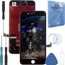 for iPhone 7 Plus 5.5 Inch Black Retina HD 3D Touch LCD Digitizer Display Screen Replacement Frame Assembly with Repair Tool kit Compatible Model A1661 A1784 A1785