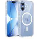 FNTCASE for iPhone 17 Case: [Compatible with Magsafe] [Screen Protector] Anti Yellowing Transparent Clear Magnetic Phone Cover - Military Grade Shockproof Drop Proof Protective Cases - Clear