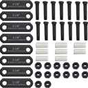 2Sets Trailer Axle Shackle Kit 3-1/8" Trailer Shackle Straps,Tandem Axle Trailer Shackles Kit 14 Bolts & 14 Nuts for Double Eye Leaf Spring 3500 lbs-7200 lbs Axles