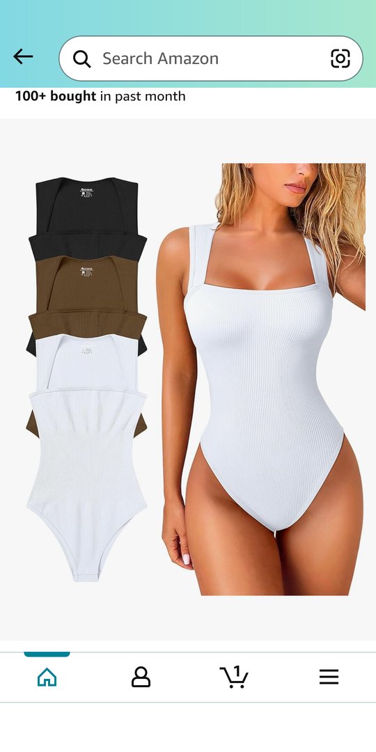 OQQ Women's 3 Piece Bodysuits Sexy Ribbed One Piece Sleeveless Halter Neck Tops Leotard Summer Trendy, Large, Black/Coffee/Beige 