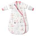 Baby Sleep Sack 612 Months, 2.5 TOG Warm Cotton Sleep Sack with Detachable Long Sleeves, Winter Wearable Blanket for Cold Nights, 2-Way Zipper Toddler Sleeping Sack, Bunny