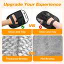 2 x NSVNSV Pet Hair Removal Glove for Dogs Cats, Pet Hair Removal Tool, Reusable Electrostatic Pet Hair Gloves, Versatile Grooming Gloves for Washing, Deshedding, Grooming, White, 2 pcs