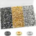 6mm Flat Round Spacer Beads, Clay Beads for Bracelets Making Kit, Heishi Polymer Flat Disc Spacer Beads for Jewelry Making, Clay Beads for Jewelry Making Gold Beads Silver (3000pcs)