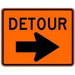 Roll-Up Sign-36" Superbright-Arrow Right Symbol
