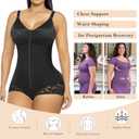 YIANNA Fajas Colombianas Moldeadoras Postpartum Tummy Control Shapewear for Women Body Shaper Girdles Compression Garment (Black, XXL)