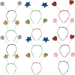 Funny Party Hats Head Boppers in Assorted Design- 12 Piece Party Accessories Blue Gold