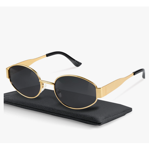 livho 2025 Trendy Oval Sunglasses - Stylish Polarized Shades for Everyday - Retro Metal Frames