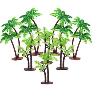 hatisan 18Pcs Coconut Palm Model Trees/Cake Topper - Charming Cupcake Topper Scenery Model Scenery Model for Cake Decorations or Building Model Landscape*