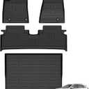 Floor Mats & Cargo Liner for Kia Niro EV 2023 2024 2025 (Not for Phev & Only Fit with Dual Level Cargo Board Equipped)All Weather Automotive TPE Liners Set Anti-Slip Waterproof Floor Liners Black