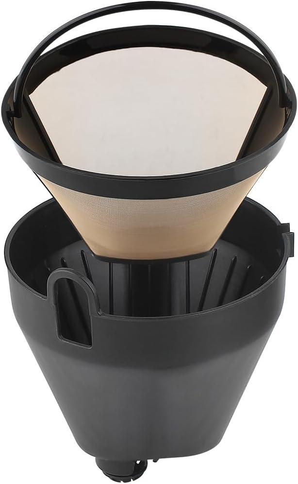 Anbige Replacement Parts Filter Basket and Gold Tone Permanent filter, Compatible with Cuisinart Coffee Maker DCC-1100,SS-15