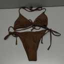 Bikinis Swimsuit Set for Women Swimwear Triangle Bathing Suit Tie String Thong, XS