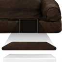 Furhaven Orthopedic Dog Bed for Large Dogs w/ Removable Bolsters & Washable Cover, For Dogs Up to 125 lbs - Plush & Suede Sofa - Espresso, Jumbo Plus/XXL