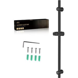 All Metal handheld shower head holder 30-Inch with Shower Slide Bar for Bathroom Wall Mount SUS 304 Stainless Steel Brushed Finish (Matte Black)