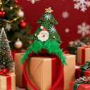 Christmas Headbands, Christmas Tree Headband with Santa Claus and Snowflakes, Costume Xmas Headbands for Adult Children Christmas Holiday Party Suppliers