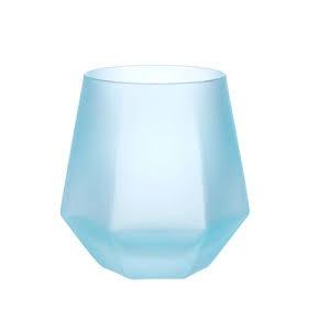 Wine2Go Diamond Silicone Wine Glasses Blue 9oz