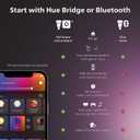Philips Hue Smart 100W A21 LED Bulb - White and Color Ambiance Color-Changing Light - 1 Pack - 1600LM - E26 - Indoor - Control with Hue App - Works with Alexa, Google Assistant and Apple Homekit