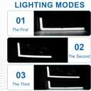 LED DRL Headlights Assembly Compatible with 2003-2006 Chevy Silverado/2003-2006 Avalanche without Factory Cladding Replacements Clear Reflector Black Housing