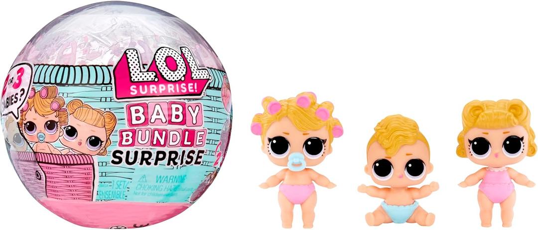 LOL Surprise Baby Bundle Surprise with Collectible Dolls, Baby Theme, Twins, Triplets, Pets, Water Reveal, 2 or 3 Dolls Included- Great Gift for Girls Age 3+