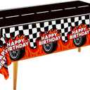 Gatherfun Car Birthday Decorations Kit: Car Theme Party Supplies, Includes 2-Pack Racing Car -Themed Tablecloths for Kids & Boys' Racing Car Birthday, Disposable Table Covers 54 x 108 Inch