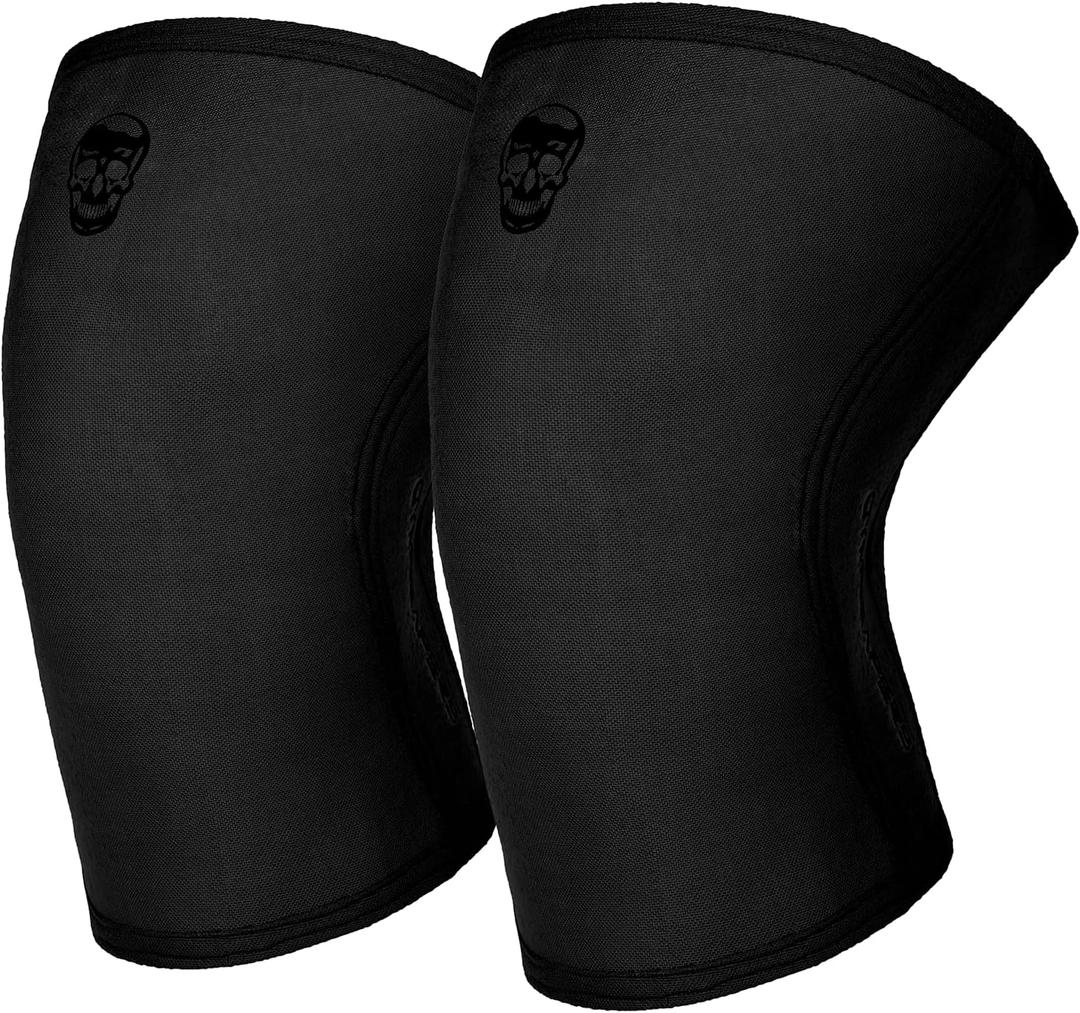 Gymreapers 5MM Knee Sleeves for Weightlifting, Squats, Powerlifting, and Functional Training Compression Knee Support for Men & Women Joint Protection & Recovery Pair (Black, M)