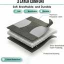FH Group Flat Cloth Full Set Car Seat Covers Three Row 7 Seater - Universal Fit for Cars, Trucks & SUVs Gray