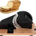 Manual Bread Slicer for Homemade Bread with 20 Bags and Acrylic Cover, 6.6"