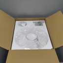 Fanousek Semi Flush Mount Ceiling Light, 11.8" Vintage Clear Glass Ceiling Lights, 1-Light Mid Century Modern Drum Close to Ceiling Light Fixtures for Bedroom Kitchen Entryway Hallway Porch Foyer