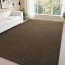 DweIke Modern Area Rugs for Living Room Bedroom, 4x6 Light Brown Thickened Memory-Foam Throw Carpet, Super Soft Kids Boys Girls Rug, Non-Slip and Washable Carpets for Dorm Nursery Classroom Decor