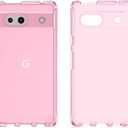 ITSKINS Spectrum R // Clear Compatible with Google Pixel 7a, Protective Phone Case, Anti-Yellowing, Shockproof Cover, and Military Grade Phone Case - Light Pink