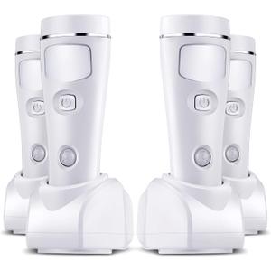 Enhon 4 Pack 4 in 1 LED Emergency Lights for Home Power Failure, Rechargeable Plug in Flashlight Motion Sensor Night Light, Automatic Turn On Power Outage Light for Home Hurricane Supplies (White)