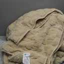 Weighted Blanket Queen Size 15lbs, Classy Soft Jacquard Sherpa Weighted Blankets for Sleep Natural and Calming, Fluffy Cozy Sofa Bed Blanket for Winter, Beige, 60 x 80 inches