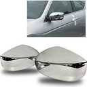Sizver Chrome Top Half Door Mirror Cover Overlay Designed for 2008-2012 Accord