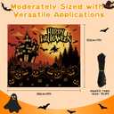 Halloween Garage Door Decorations,7 x 8 ft Pumpkin Halloween Garage Door Cover Scary Halloween Backdrop for Home Outdoor Indoor Party Yard Wall Decorations