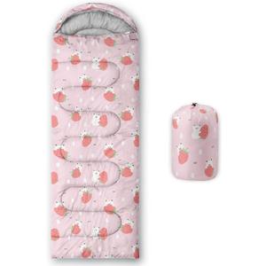 QOOMO Camping Sleeping Bags,3 Season Warm & Cool Weather,Lightweight,Waterproof Sleeping Bags for Adults & Kids,Traveling,and Outdoors,Camping Gear Equipment