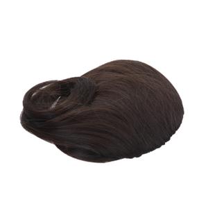 Mikinona 1pc Women Wig High Temperature Fiber Curly Hair Extension for Daily Wear Comfortable and Ventilative Easy to Wash Stylish Brown Black Design for Parties and Events (Coffee)